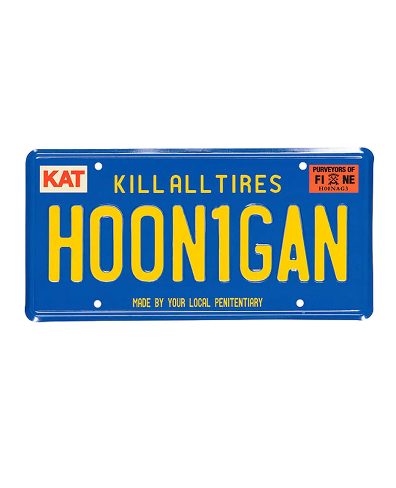 Hoonigan Cali Metal License Plate (Blue)